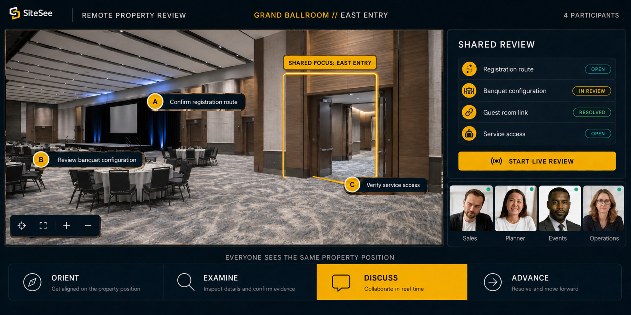 SiteSee live guided property meeting