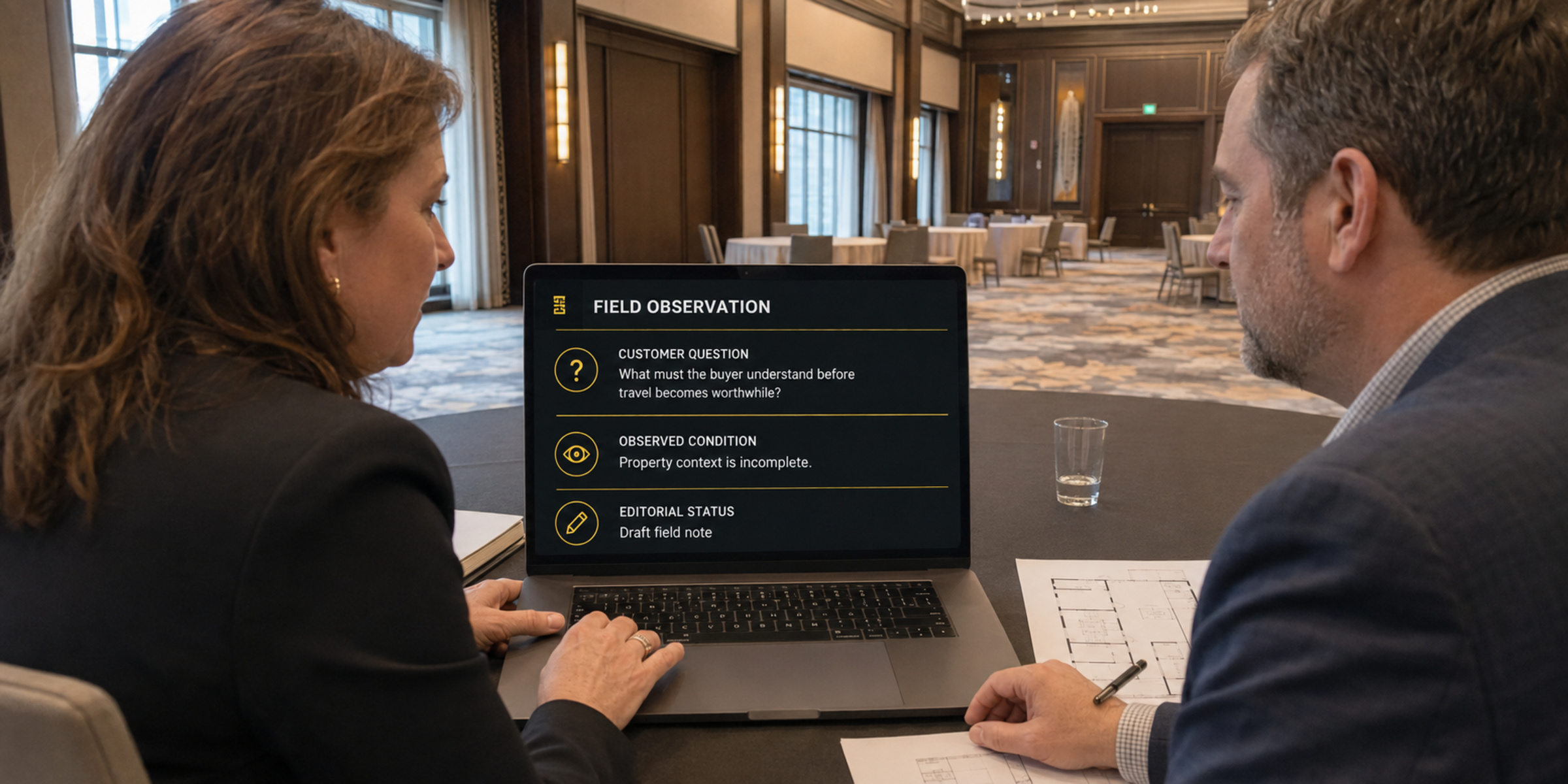 A hospitality sales team applying SiteSee commercial insight