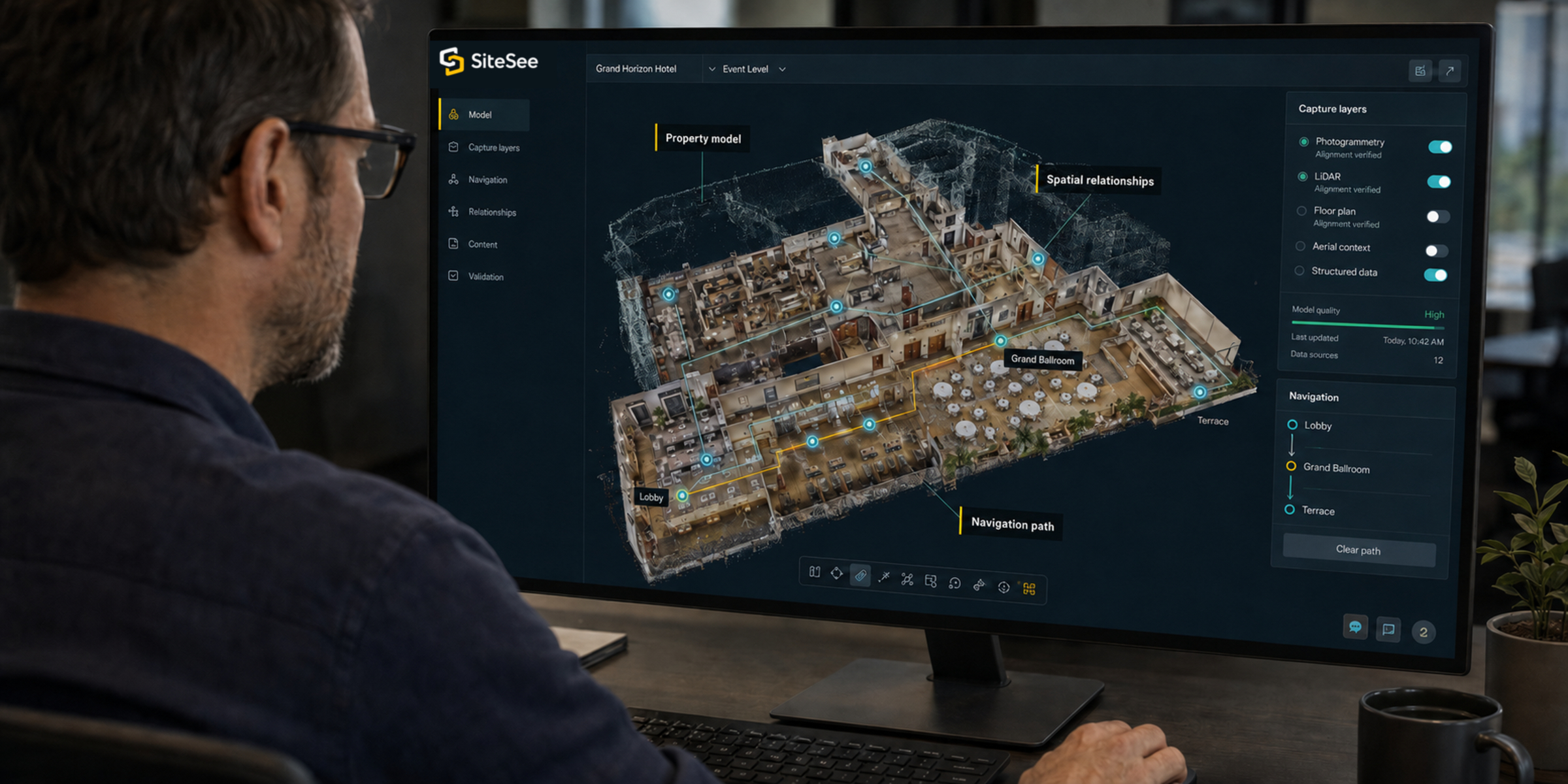 SiteSee spatial Property Intelligence Over Shoulder