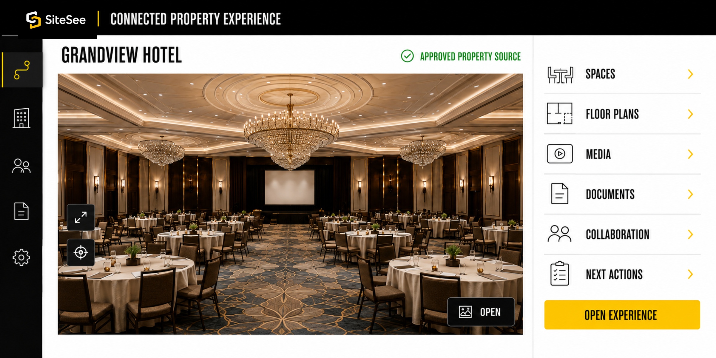 SiteSee connected Property Experience UI