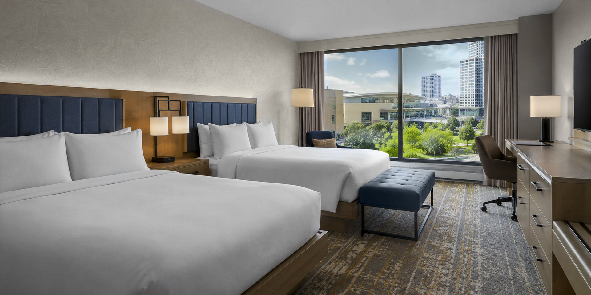 Convention hotel double-queen room
