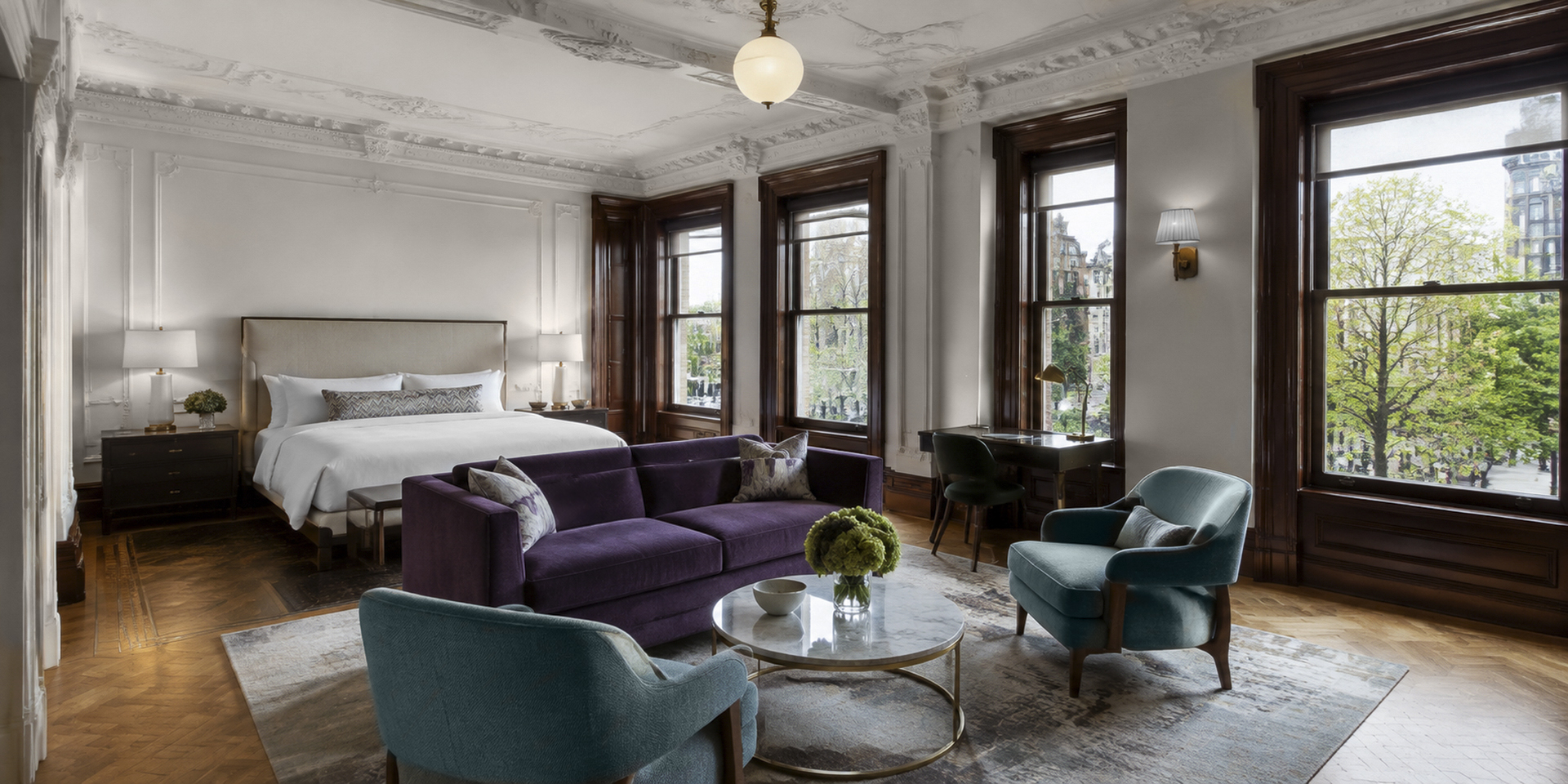 Historic hotel corner suite