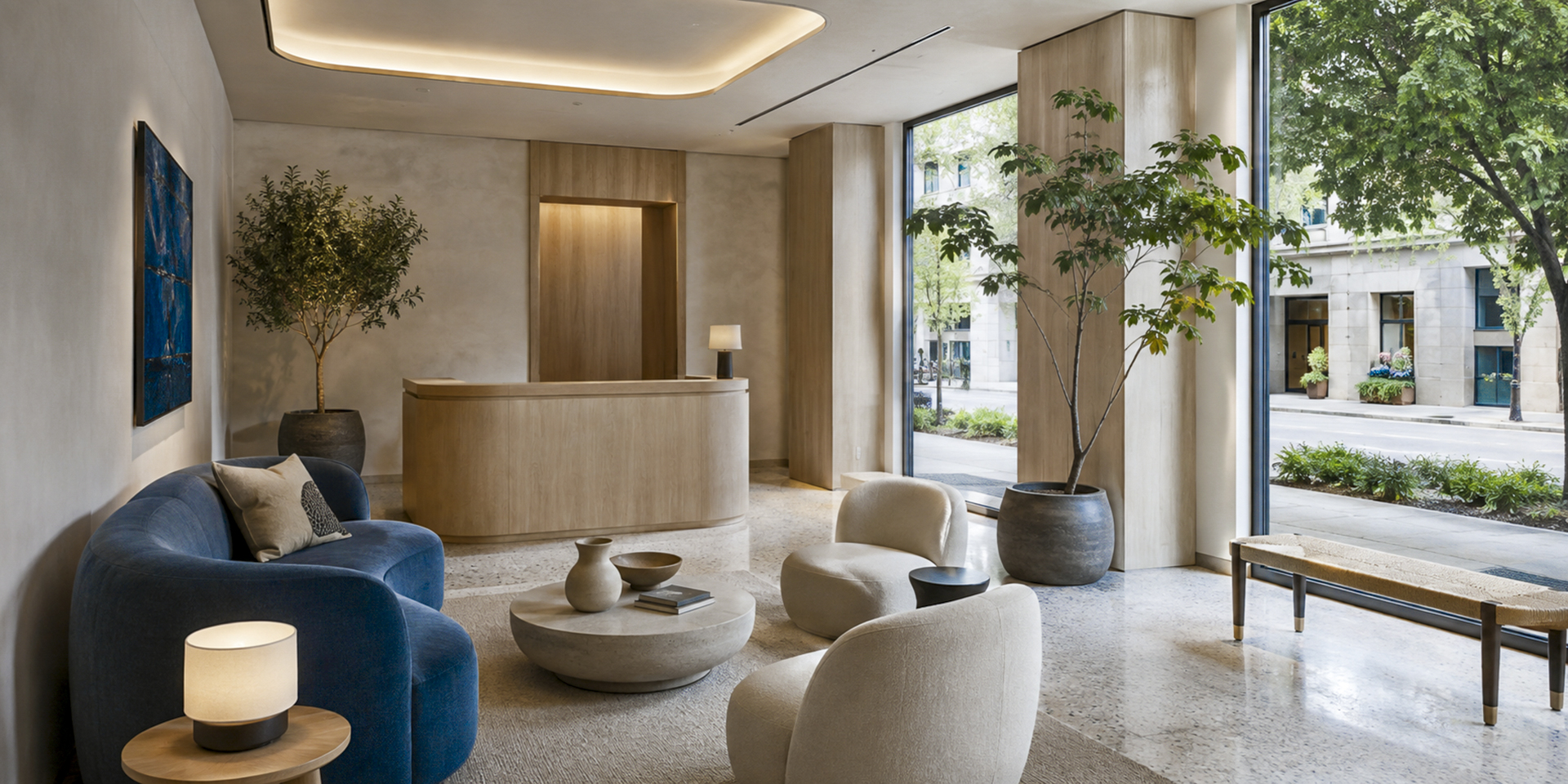 Boutique hotel lobby