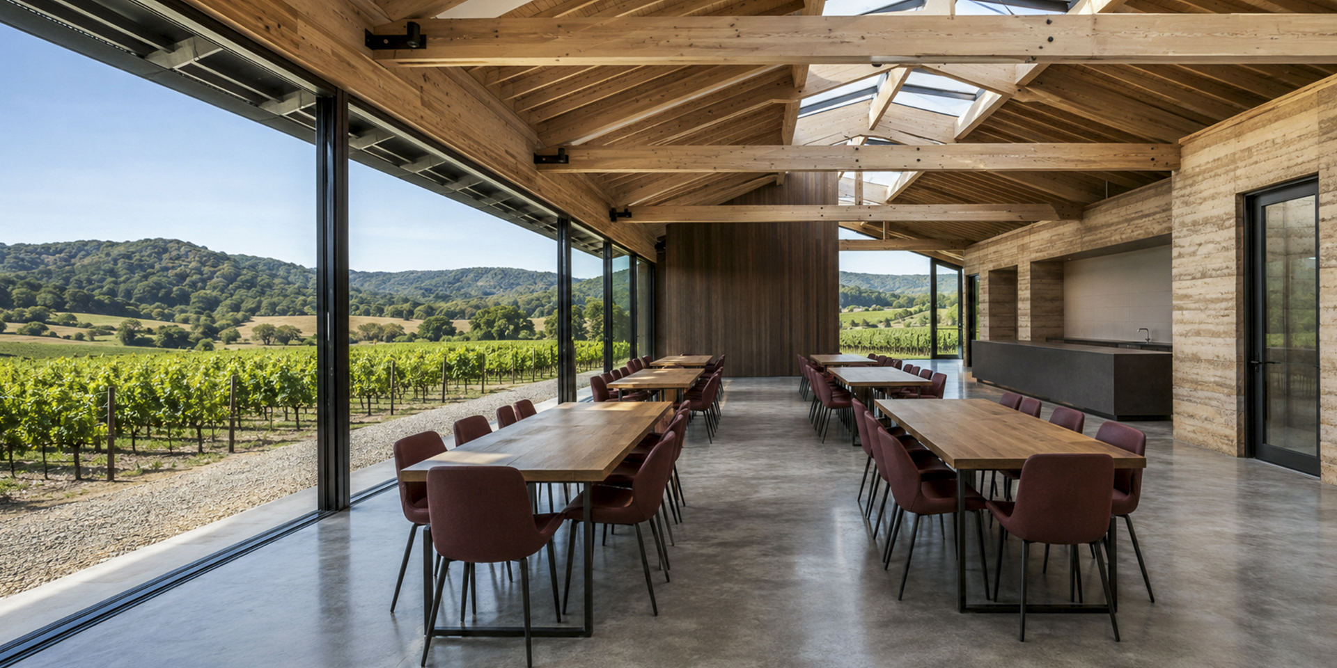 Winery event pavilion