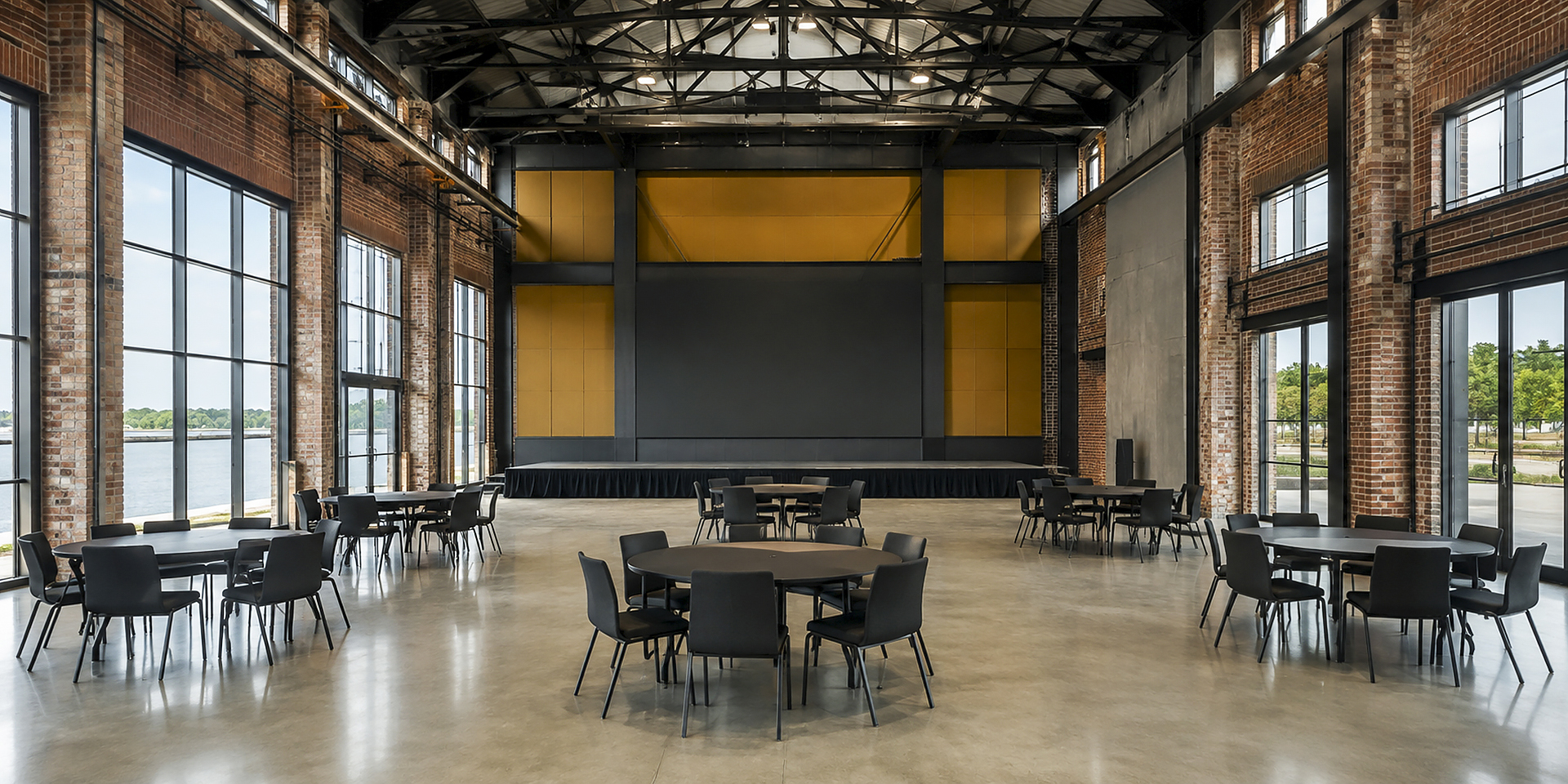 Adaptive-reuse event hall