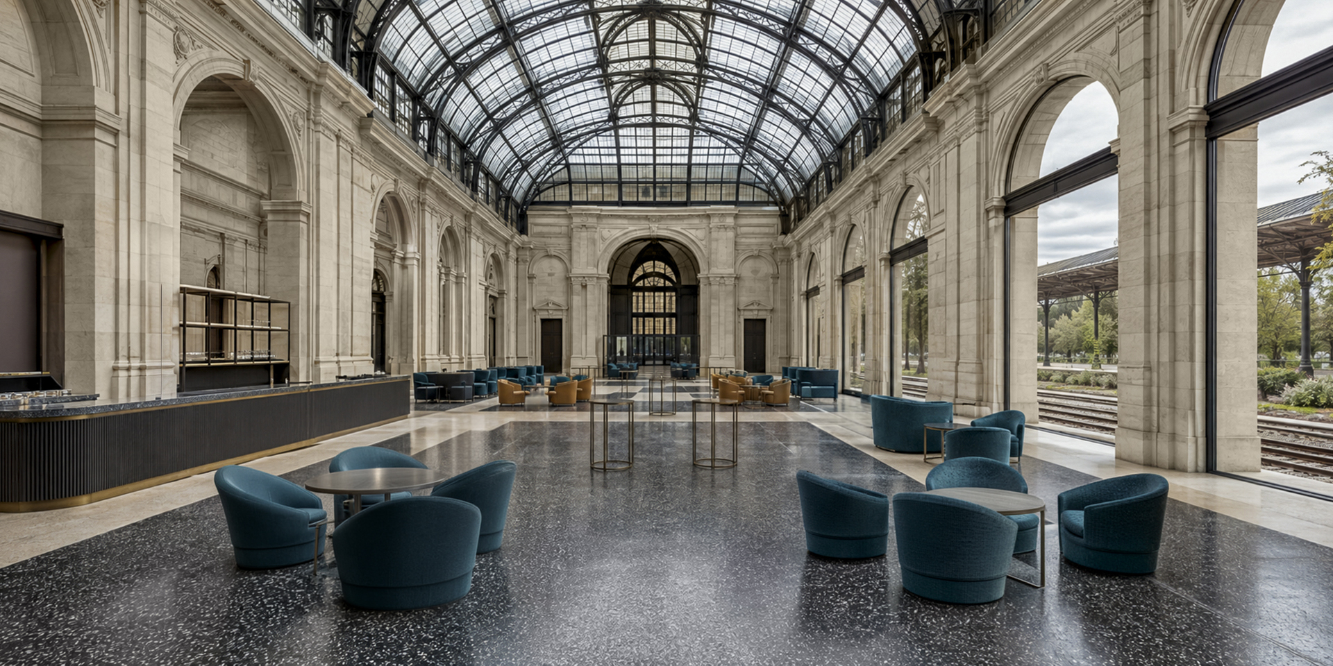 Railway station event hall